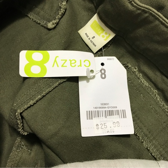 Crazy 8 | Girls Jeans Size 8 Green Golden Stripe - Picture 5 of 10